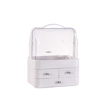 Double Door Dust Cover Makeup Storage Box Cosmetic Organizer Pi-Mart