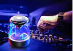 Portable Speakers Bluetooth Column Wireless Bluetooth Speaker Powerful Bass Radio with Variable Color LED Light Pi-Mart