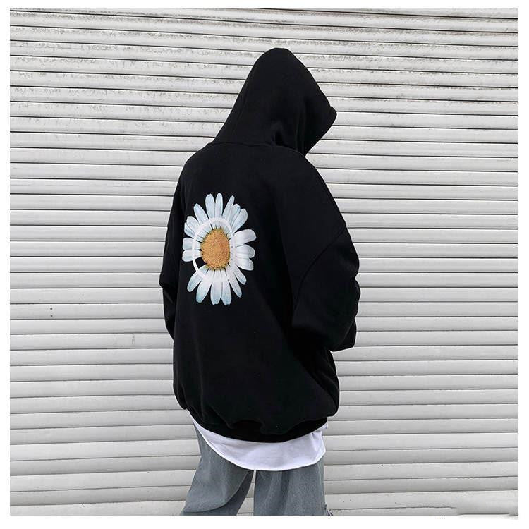 Daisy print hooded sweatshirt Pi-Mart