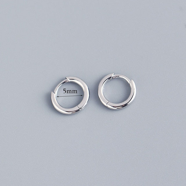 Stainless Steel Minimalist Huggie Hoop Earrings Pi-Mart