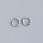 Stainless Steel Minimalist Huggie Hoop Earrings Pi-Mart