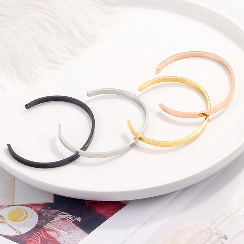 Unisex Stainless Steel Bangle Bracelet Pi-Mart