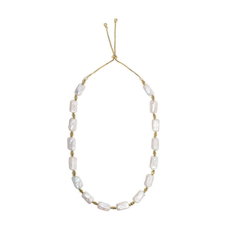 Natural Baroque Pearl Collar Chain Jewelry Pi-Mart