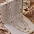 Retro Multi-layer Pearls Necklace Fashion Long Sweater Chain Versatile Accessories For Women Pi-Mart