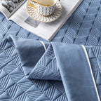 Quilted Padded Continental Bed Cover Three Piece Set Pi-Mart