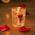 Rose Jelly Scented Candle for Aromatherapy, Romantic Atmosphere - Ideal for Birthdays, Valentine's Day, Anniversaries, Thanksgiving, Christmas - 1pc, Soy Wax in Glass Jar Lootquake LLC
