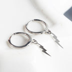Lightning earrings female sterling silver tide earring temperament earring earrings Pi-Mart