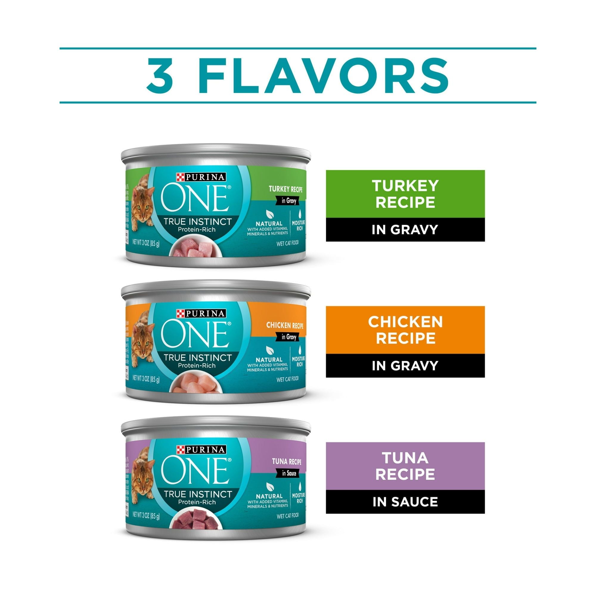 Purina One True Instinct Variety Pack Chicken Wet Cat Food 3 oz Can