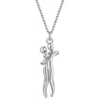 Couple Hugging Pendant Necklace Pi-Mart