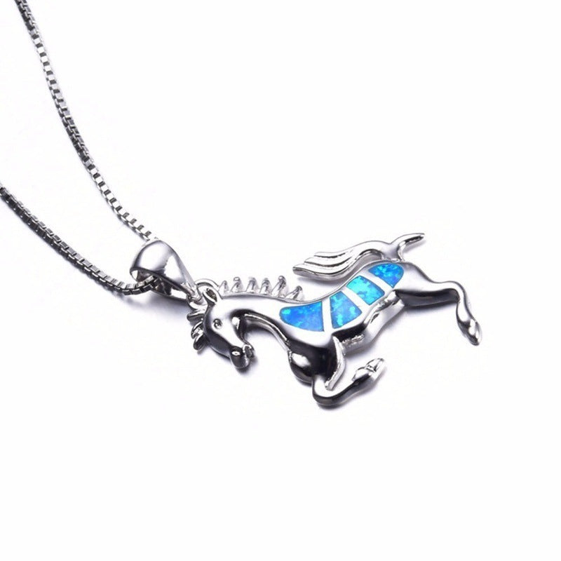 Diamond horse necklace Lootquake LLC