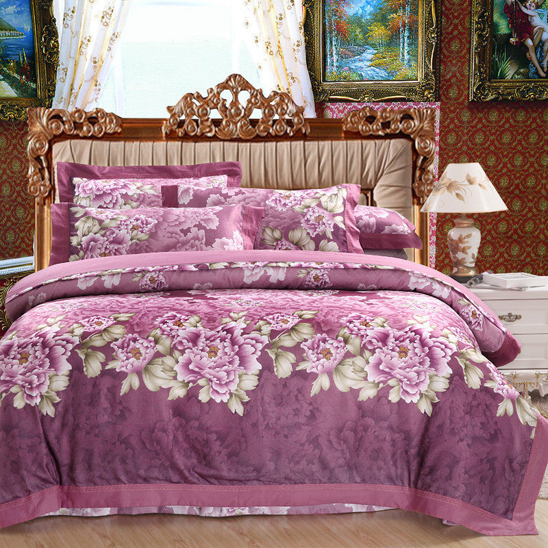 Pure cotton jacquard four-piece bedding Pi-Mart