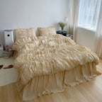 Handmade Bubble Pleated Cotton Four-piece Cotton Set Pi-Mart