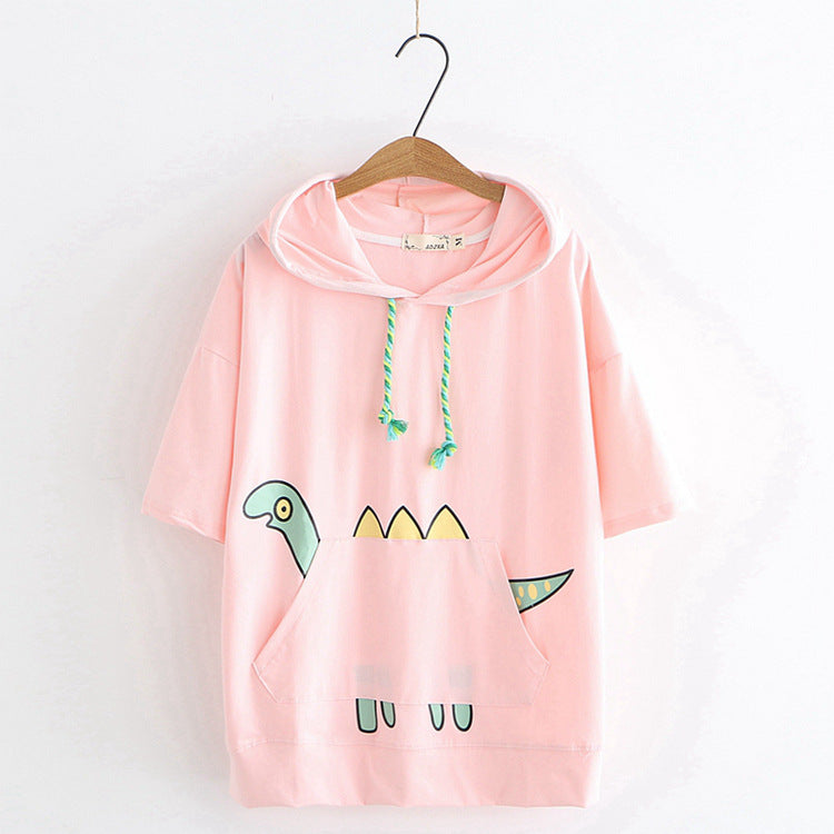 Ladies Hooded T-shirt Pi-Mart