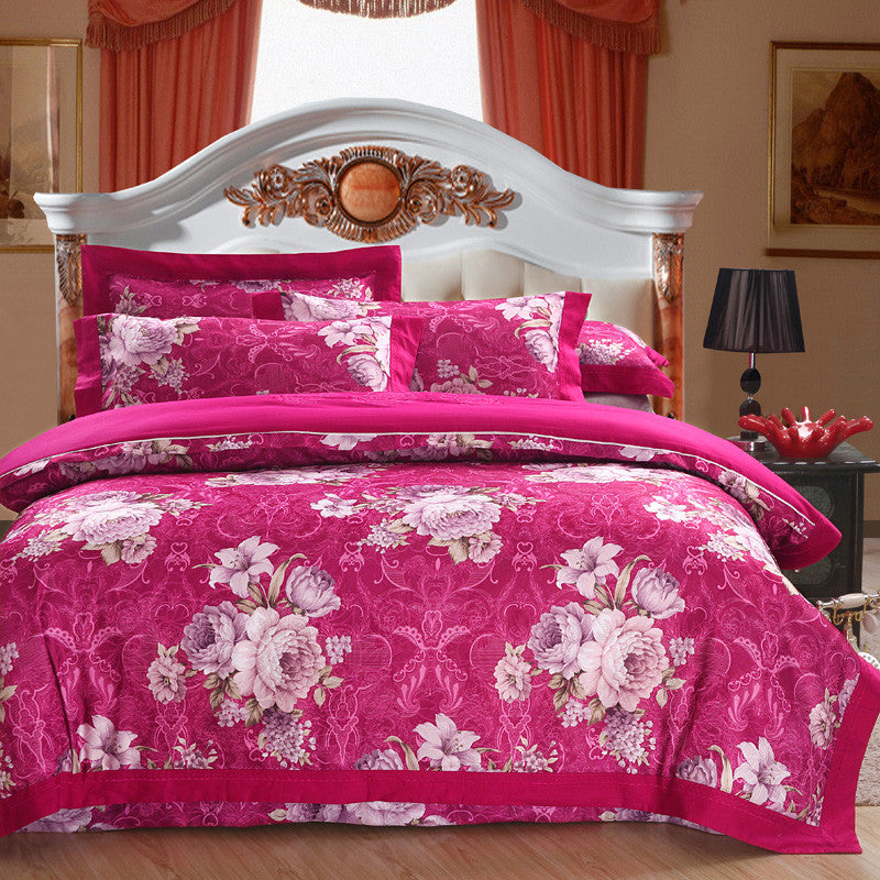 Pure cotton jacquard four-piece bedding Pi-Mart