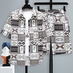 Men's Short-sleeved Suit Youth Student Leisure Sports Cool Shorts Two-piece Set Lootquake LLC