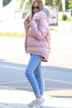 ⇆ Nicole Genuine Polar Fox Reversible Down Coat - SJB-DIAMOND ELITES