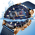 Men's Sports Waterproof Watch With  Stainless Steel Bracelet Unique Design Perfect Gift For Your Man Stevvex