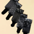 5 Pairs Fashion Thin Floral Lace Socks, Comfy & Breathable Short Socks, Women's Stockings & Hosiery Lootquake LLC