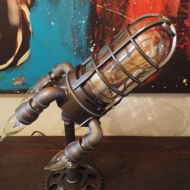 Vintage Steampunk Rocket Table Lamp - SJB-DIAMOND ELITES