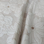 Cotton Thickened Pure White Beige Camellia Embroidery Three-piece Bed Cover Set Pi-Mart