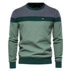 Spliced Cotton Men's Sweater Pi-Mart