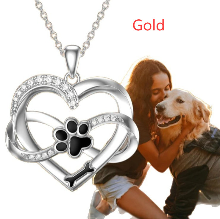 Creative Animal Paw Print Personalized All-match Necklace Pi-Mart