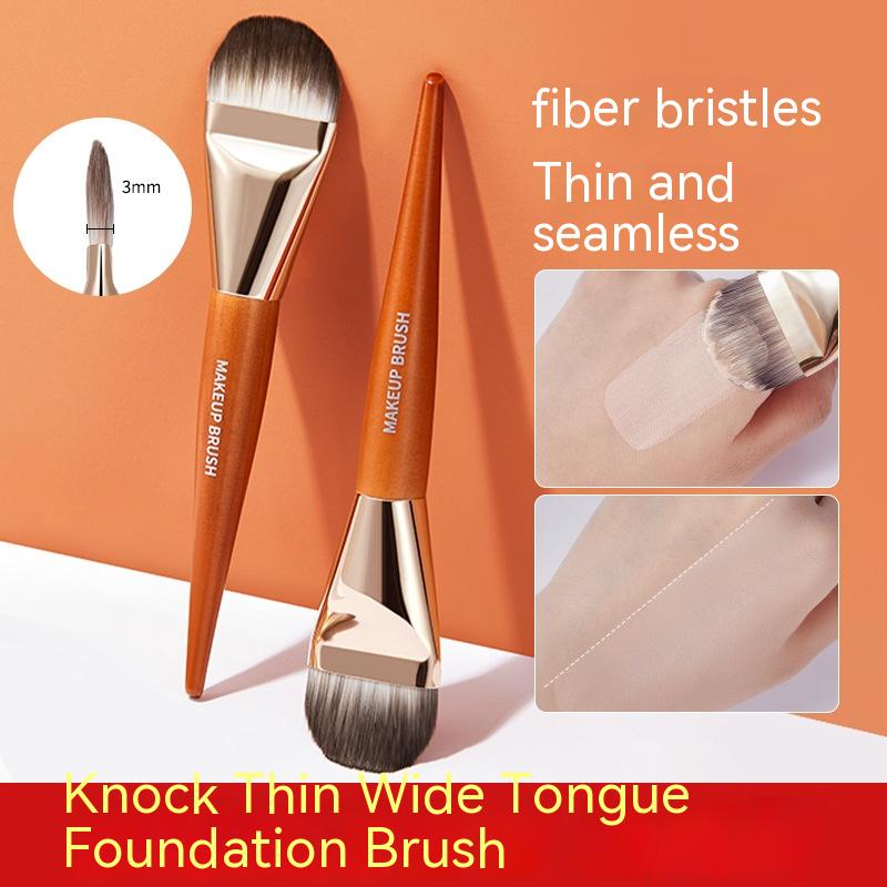Lightweight Seamless Flat Head Base Makeup Facial Care Brush Pi-Mart