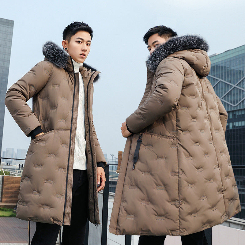 Cotton Clothes Solid Color Slim Trend Thickening And Warmth