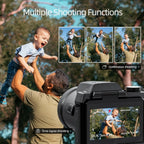 NBD 64MP Digital Camera For Photography And Video, 4K Vlogging Camera With 3' Flip Screen, 16X Digital Zoom, WiFi& Autofocus, Cameras Strap&Tripod, 2 Batteries, 32GB TF Card Lootquake LLC