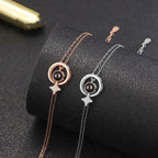 Women's S925 Round Diamond Embedded Star Bracelet