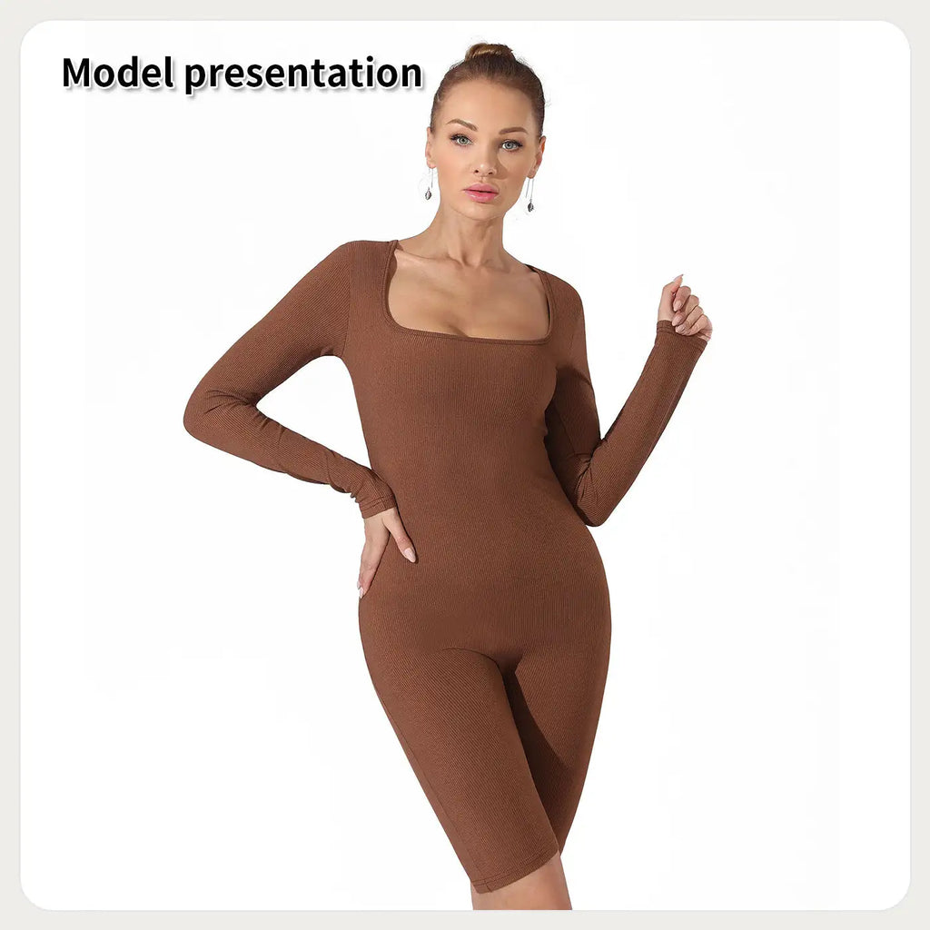 Women's Fashion Simple Solid Color Bodysuit - SJB-DIAMOND ELITES
