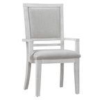 Dover Padded Upholstered Dining Chair With Arms – Set Of 2 In Cerused White Oak Lootquake LLC