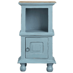 Sunset Trading Cottage Coastal End Table In Two Tone Beach Blue/Savage Brown Lootquake LLC
