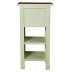 Sunset Trading Cottage End Table With Drawers And Shelves In Bahama Blue/Raftwood Brown Lootquake LLC