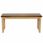 Sunset Trading Brook 42" Two-Tone Dining Bench In Light Brown Wood Lootquake LLC