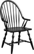 Sunset Trading Windsor Spindleback Dining Armchair In Antique Black Lootquake LLC