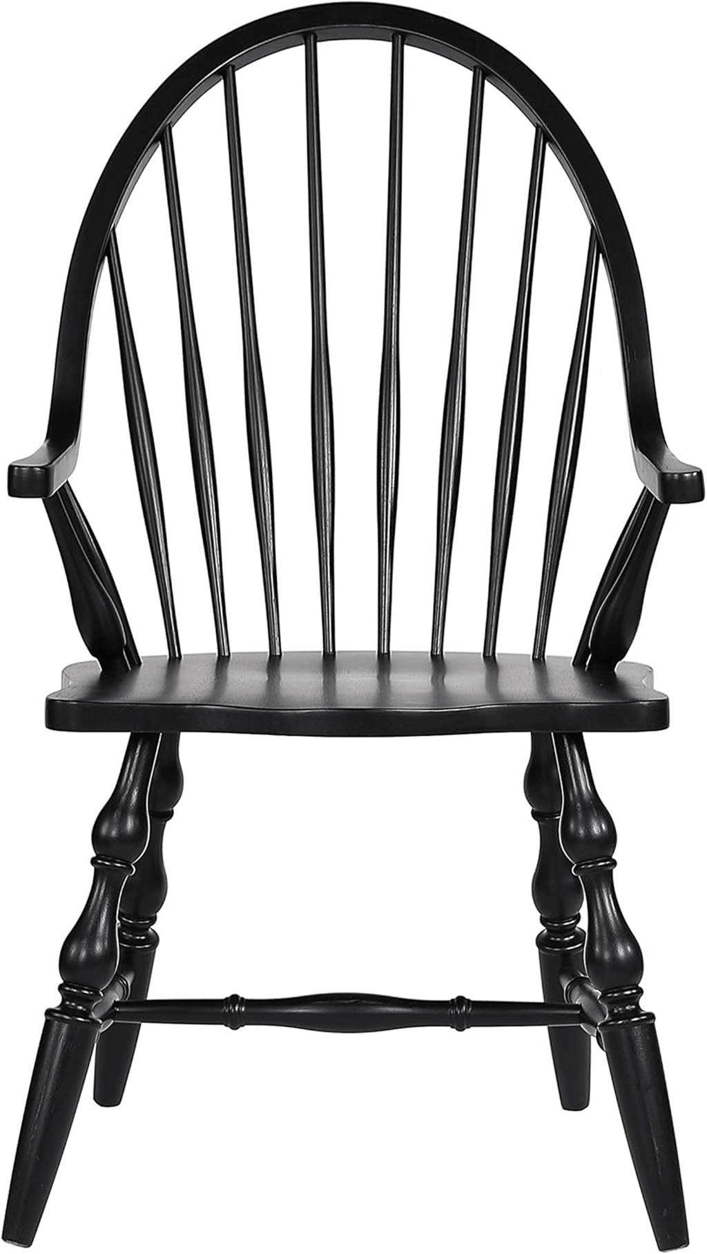 Sunset Trading Windsor Spindleback Dining Armchair In Antique Black Lootquake LLC