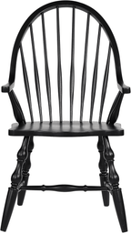 Sunset Trading Windsor Spindleback Dining Armchair In Antique Black Lootquake LLC