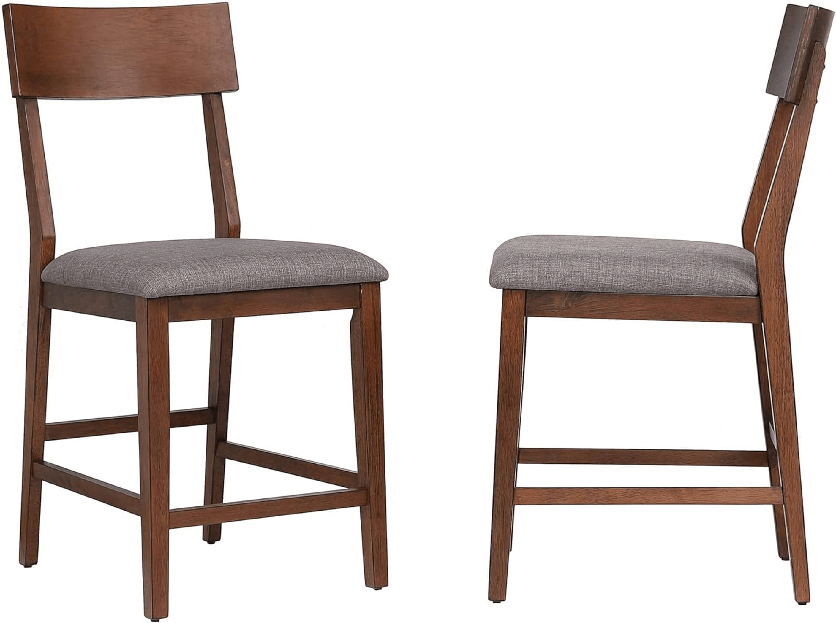 Mid Century Modern Bar Stool Set With Padded Performance Fabric Seat Lootquake LLC