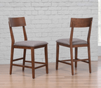 Mid Century Modern Bar Stool Set With Padded Performance Fabric Seat Lootquake LLC