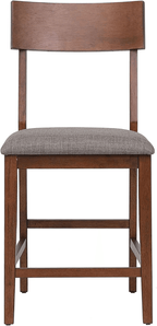Mid Century Modern Bar Stool Set With Padded Performance Fabric Seat Lootquake LLC