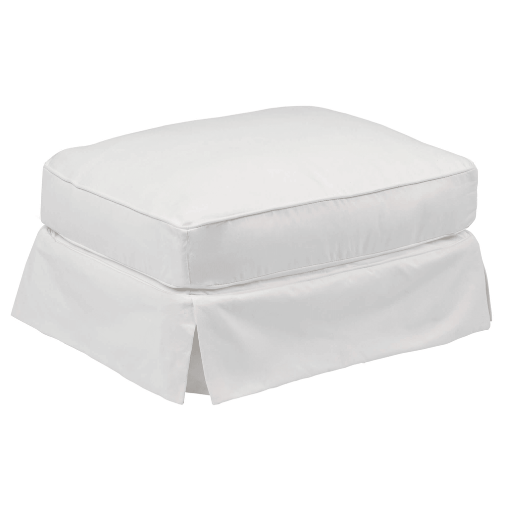 Sunset Trading Americana Washable Water-Resistant Slipcovered Ottoman