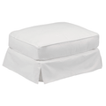 Sunset Trading Americana Washable Water-Resistant Slipcovered Ottoman