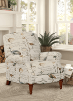 Sunset Trading Aviary Pushback Recliner In Ivory/Brown/Gray Lootquake LLC