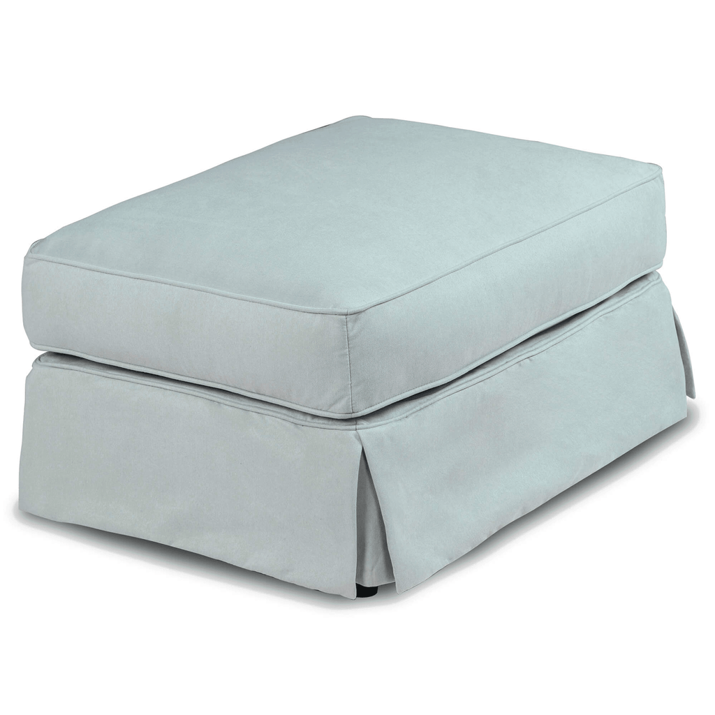 Sunset Trading Horizon Slipcovered Ottoman In Ocean Blue Lootquake LLC