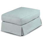 Sunset Trading Horizon Slipcovered Ottoman In Ocean Blue Lootquake LLC