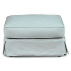 Sunset Trading Horizon Slipcovered Ottoman In Ocean Blue Lootquake LLC