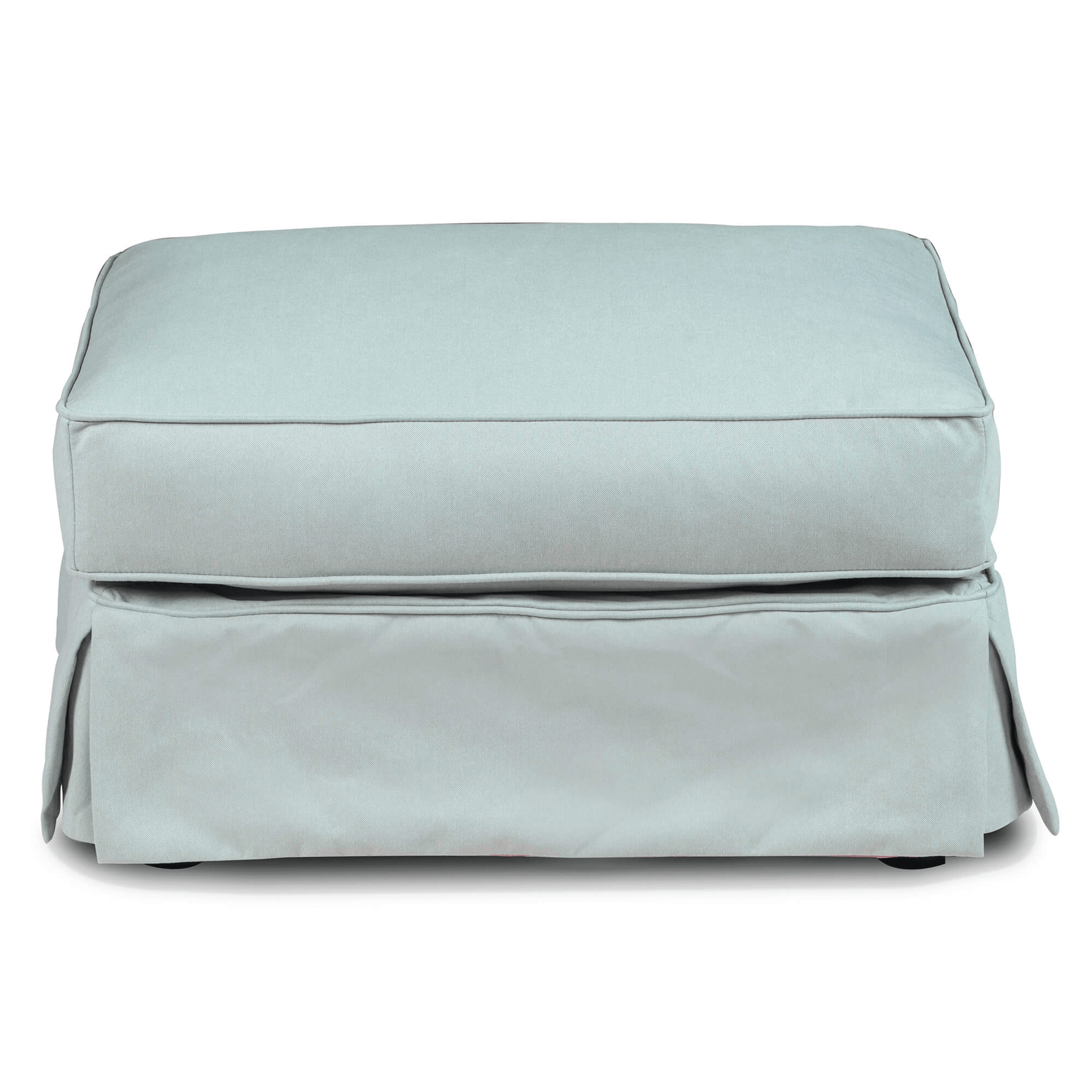 Sunset Trading Horizon Slipcovered Ottoman In Ocean Blue Lootquake LLC