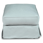 Sunset Trading Horizon Slipcovered Ottoman In Ocean Blue Lootquake LLC