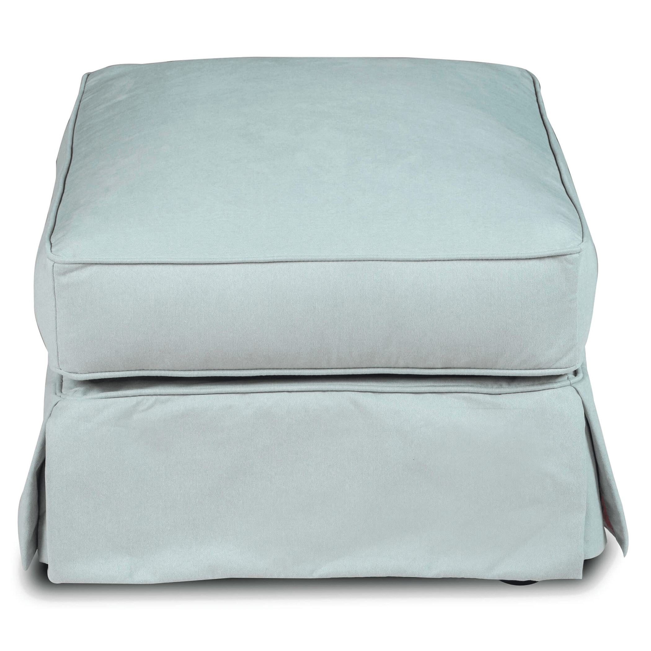 Sunset Trading Horizon Slipcovered Ottoman In Ocean Blue Lootquake LLC